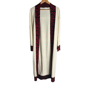 Madeleine Thompson Wool Cashmere Blend Duster Cardigan Cream Size S